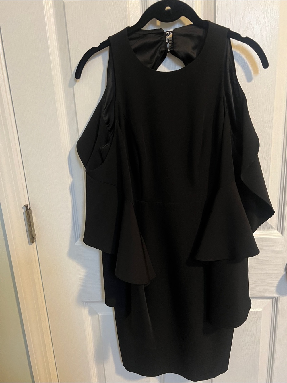 Bardot Black Backless Ruffle Cocktail Dress